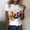 Yellow, variant on QHWAUAKFBN T Shirts For Women Trendy Summer Round Neck Short Sleeve Flower Butterfly Print Tshirts Top