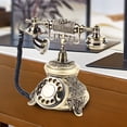 thumbnail image 5 of Antique Brass Handset Phone Handheld Telephone Rotary Dial Vintage Home Decor, 5 of 13