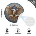 thumbnail image 2 of Ryvnso Eagle with Flag Round Plate Mats Dining Table Placemat Set of 4 for Holiday Decoration, 2 of 7