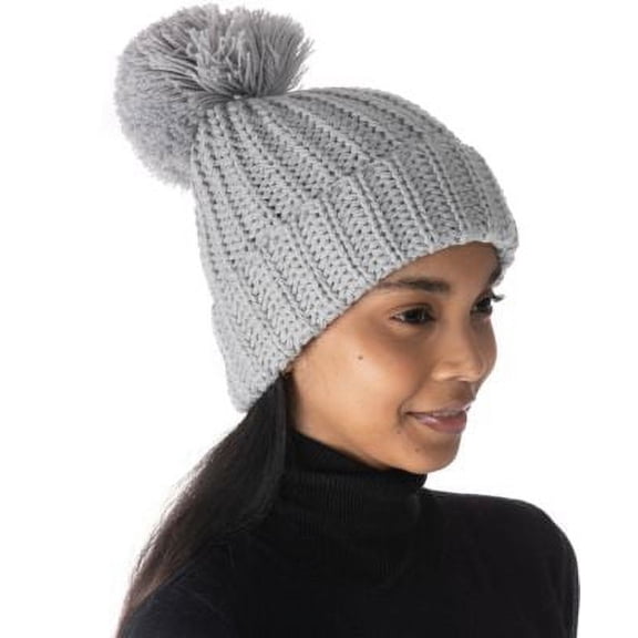 MSRP $29 Jenni Solid Ribbed Beanie Gray Size One Size