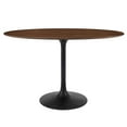 thumbnail image 2 of Modway Lippa 48" Oval Wood Grain Dining Table in Black Walnut, 2 of 7