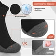 thumbnail image 4 of KOITHOT 6 Pairs Mens Ankle Socks Black Athletic Running Cushioned Men's Breathable Low Cut Socks, 4 of 6