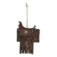 thumbnail image 5 of Set of 3 Rustic Western Star Ropes Circle Tooled Leather Horse Saddles Ornaments, 5 of 10