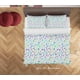 thumbnail image 3 of 3D Verde Azul Púrpura Hojas Funda de edredón Set Ropa de cama Set Funda nórdica Fundas de almohada, 3 of 3