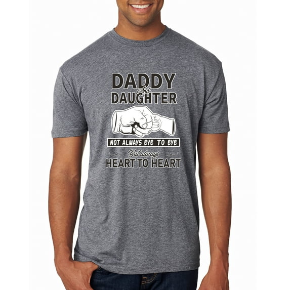 Wild Bobby,Daddy and Daughter Always Heart to Heart Daddys Girl Father Gift, Father's Day, Men Premium Tri Blend Tees, Premium Heather, 2XL