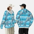 thumbnail image 6 of Kll Dolphin Print Men'S Women’s Upf 50+ Sun Protection Outdoor Hoodie Jacket Long Sleeve Fishing Hiking Performance Shirt- 3x-Large, 6 of 8