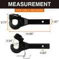 thumbnail image 4 of ONLTCO Pintle Hitch Receiver Hook 10 TON For 2” Hitches Hitch Hook Military Receiver 20000lbs, 4 of 6