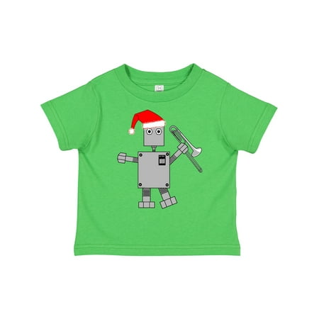 

Inktastic Trombone Santa Hat Robot Gift Toddler Boy or Toddler Girl T-Shirt