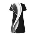 thumbnail image 4 of Weiqiqre Dresses for Women Casual A-Line Dresses with Pockets Summer Floral Tshirt Dress Short Sleeve Mini Dress Flowy Sundresses, 4 of 5