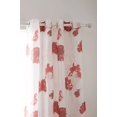 thumbnail image 2 of Bouclair Rideau Transparent Floral Blanc et Rouge 54x84 Po (137x213 cm), 2 of 3