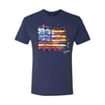 thumbnail image 2 of Wild Bobby, Colorful Neon Flag, Streetwear, Men Premium Tri Blend Tee, Vintage Navy, Small, 2 of 3