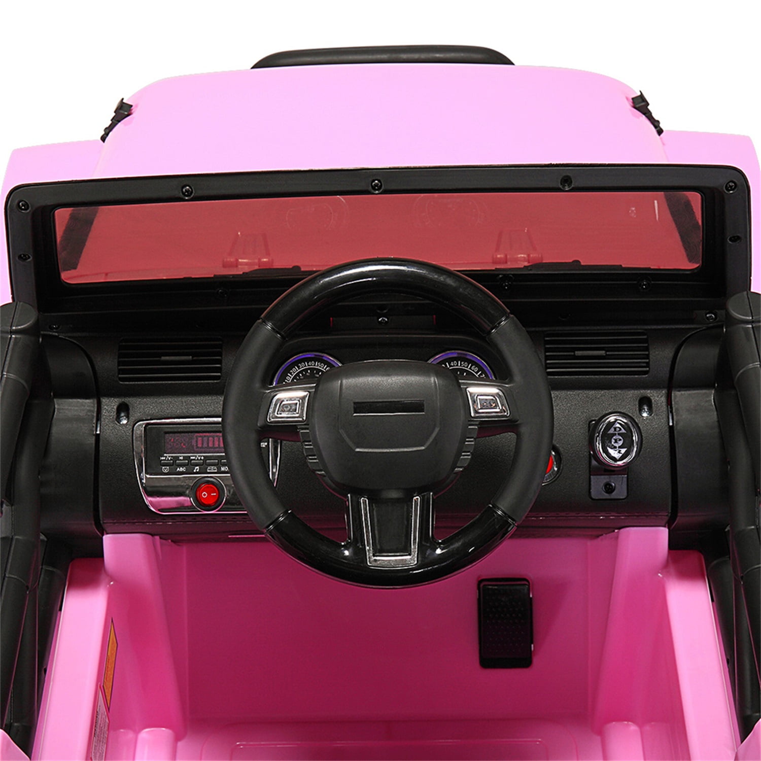CIPACHO 12V Kids Ride On Car, 3 Speeds Battery Powered Jeep Truck with Remote Control for Girls Boys, Indoors and Outdoors, Pink