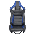 thumbnail image 2 of Universal Racing Seat with 165 Degree Adjustable Backrest for Most Car Models, Premium PVC Leather with High Elastic Sponge, Easy Installation with Sliders Included, 2 of 7