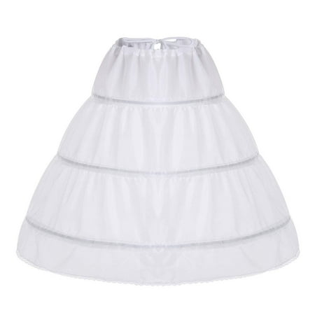 

Girls 3 Hoops Crinoline Petticoat Full Slips Flower Girls Skirt Ball Gown Skirt Underskirt Girl Dress Full Slip