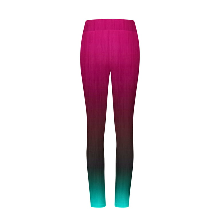 SELONE Leggings for Women High Waist Plus Size Fitted Printed Yoga Long  Pant 's Stretch Leggings Fitness Running Gym Sports Full Length Active Pants  Full Length Pants for Everyday Wear Hot Pink