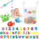thumbnail image 1 of Juego De Juguetes De Baño para Niños Pequeños De 1 A 3,Juguetes De Bañera con 36 Letras Del Alfabeto De Espuma, Pistola De Agua De Animales Con Chorros Flotantes, Caña De Pescar, 1 of 4