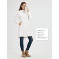 thumbnail image 7 of BALEAF Women's Fleece Sweatshirt Dress Thermal Long Winter Fall Tunic Dresses Outfits with Pocket Hooded Pullover Star White M, 7 of 7