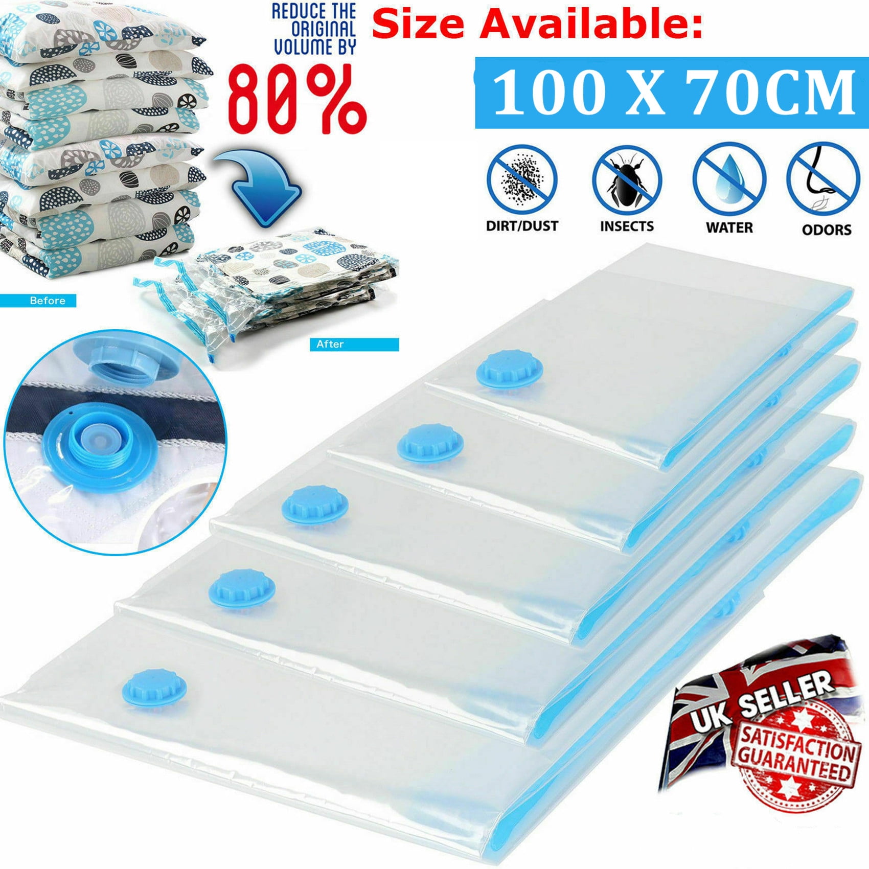OUNONA 10 Pcs to Store Clothes Space Saver Vacuum Storage Bags Jumbo Quilt