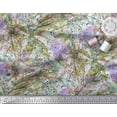 thumbnail image 2 of Soimoi Polyester Crepe Fabric Flower & Leaves Watercolor Print Fabric by Yard 42 Inch Wide, 2 of 3