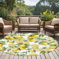 thumbnail image 4 of Round Rugs 6 Ft, Lemon Non Slip Area Rugs for Kitchen Bedroom Entryway, Yellow Fruits Summer Watercolor Botanical Leaf Plant Washable Carpet Runner Rug Floor Mats for Bedroom Home Decor, 4 of 8