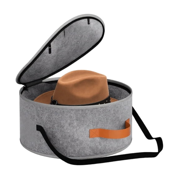 Cowboy Hat Travel Case | Hat Storage Organizer Hat Storage Box for Travel, Hat Carrier for Travel Storage Box with Lid for Hat Accessories