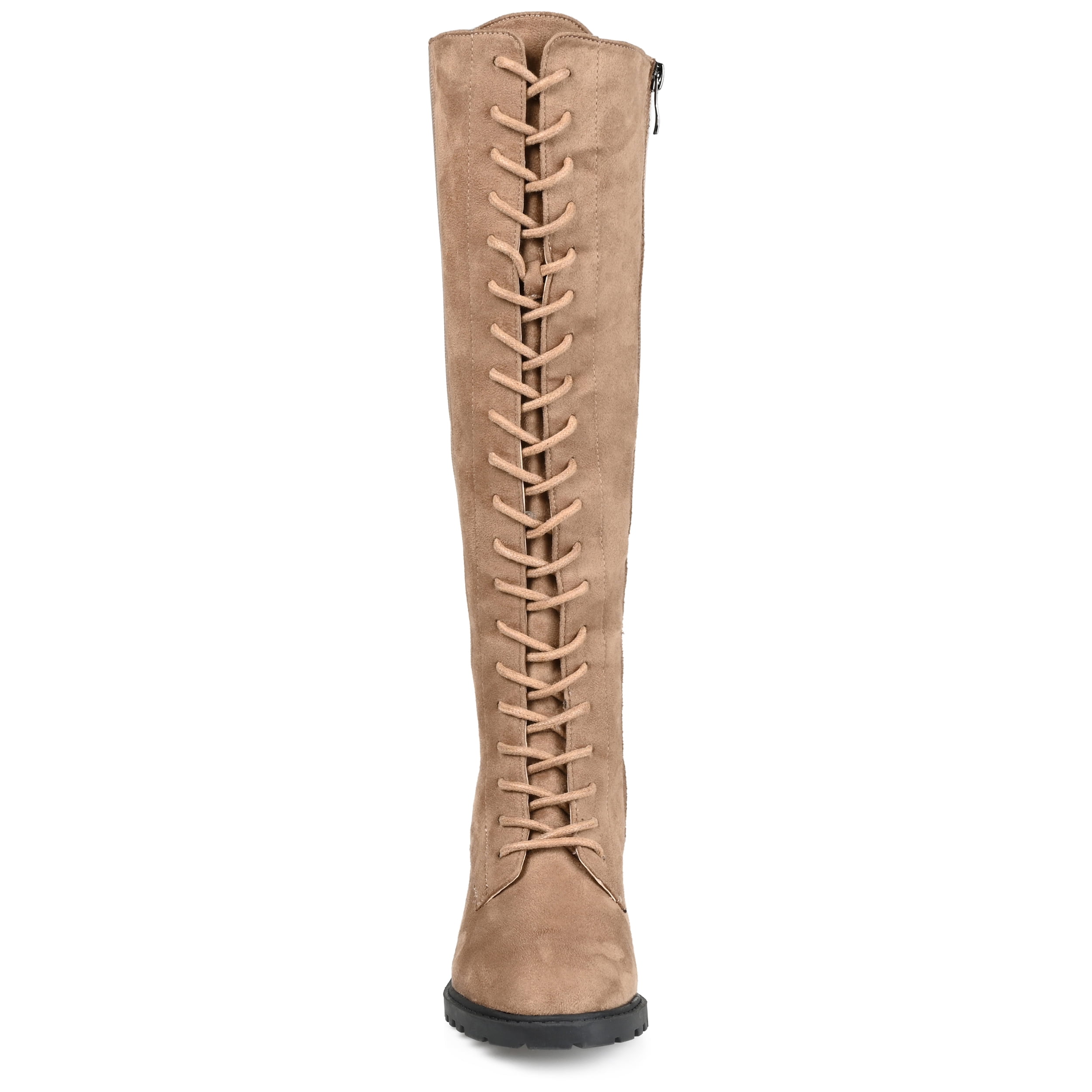 Journee Womens Jenicca Wide Calf Stacked Heel Knee High Boots