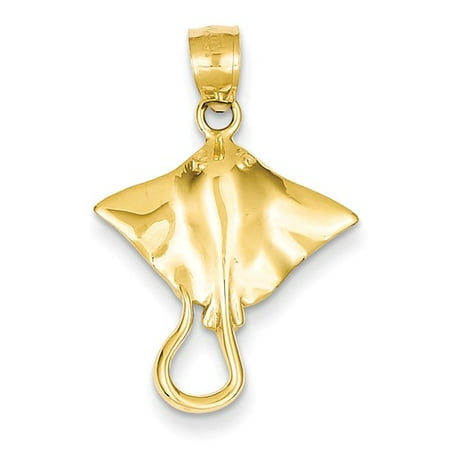 14k Yellow Gold Stingray Pendant