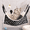 Black and white, variant on Pet Cage Hammock Bed, Soft Reversible Hanging Cat Hammock with Adjustable Straps & Hooks for Cats, Kittens, Rabbits, Ferrets & Small Animals