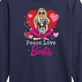 thumbnail image 3 of Barbie - Peace Love Barbie - Toddler And Youth Long Sleeve Graphic T-Shirt, 3 of 5