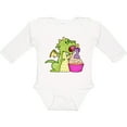 thumbnail image 3 of Inktastic Dragon Cupcake 1st Birthday Boys or Girls Long Sleeve Baby Bodysuit, 3 of 5