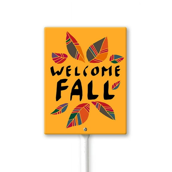 Aluminum Yard Stake Outdoor Fall Decor Rustic Garden Stake Autumn Yard Sign Welcome Fall Lawn Ornaments for Porch Garden Home Patio Harvest Thanksgiving Halloween Decorations