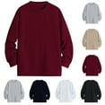 thumbnail image 4 of Lovskoo 2024 Men's Sweaters Pullover Casual Solid Round Neck Long Sleeve Slim Bottoming Knit Top Turtleneck Sweater Khaki, 4 of 4