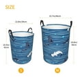 thumbnail image 5 of Gaeub Sharks on White Blue Striped Dirty Clothes Storage Basket, Toy Storage Bin for Storing Clothing, Diapers, Toys - Medium, 5 of 8