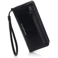 thumbnail image 1 of Women'S Wallet Large Wallet Women'S Long Wallet Large Capacity Leather Case Card Compartment Wallet Cell Phone Pocket With Hand Strap Elegant Wallet - Black, 1 of 7