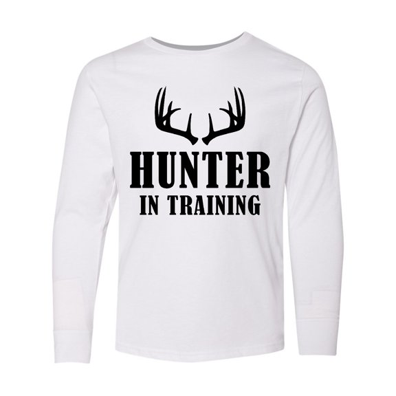 Inktastic Hunter in Training Long Sleeve Youth T-Shirt