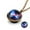A, variant on Glow In The Dark Galaxy System Double Sided Glass Dome Planet Necklace Pendant