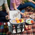 thumbnail image 5 of FORMRS Insulated Cooler Bag 24 Cans Capacity Soft Leakproof Lunch Box with Side Pockets, Green Snowmen, 5 of 7