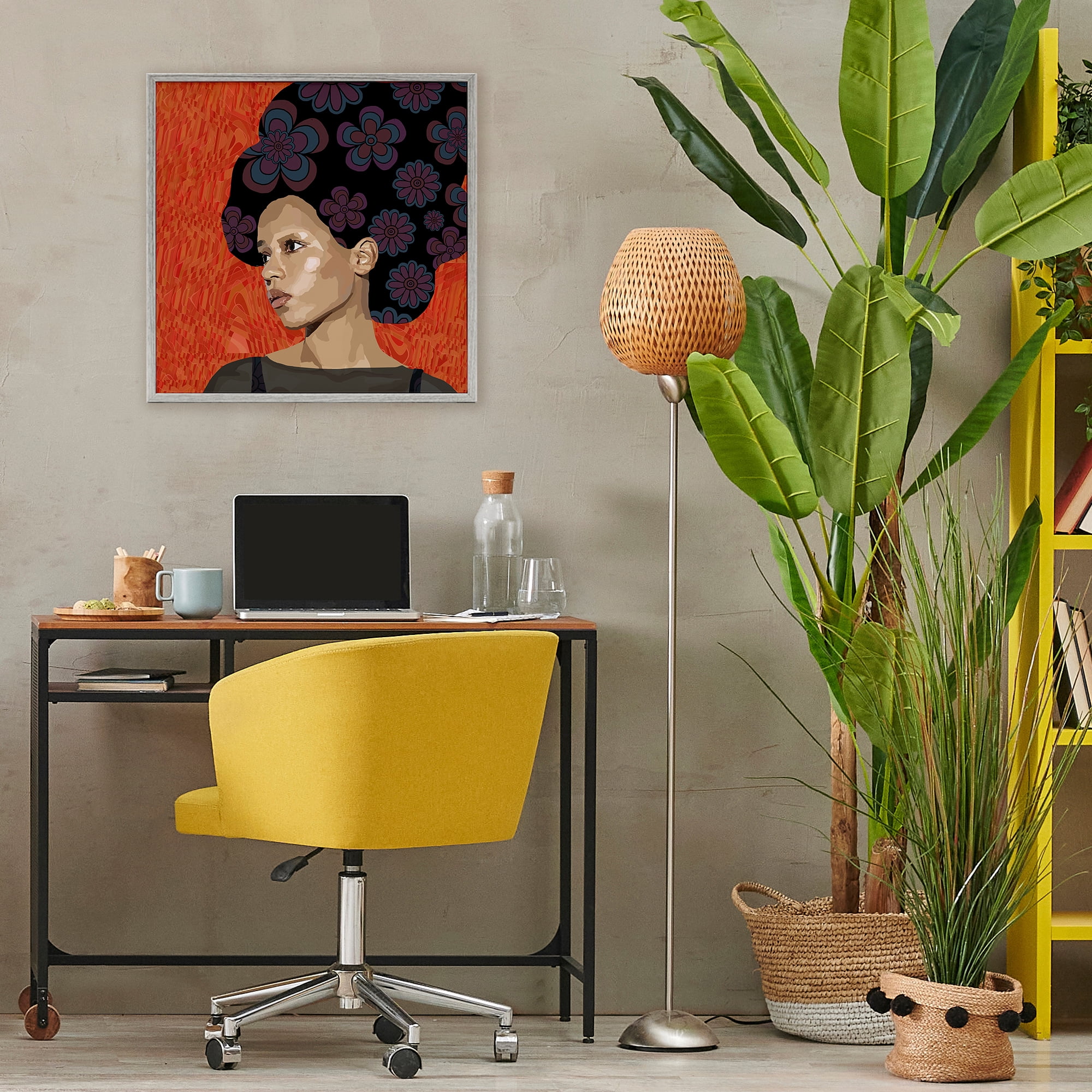 Stupell Industries Portrait Of A Dreamer Gray Framed Giclee Art, design by Lynnda Rakos