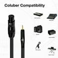 thumbnail image 2 of Coluber Cable Unbalanced XLR Female Cable to 3.5 TS Male - 3-Pin Connector, 2 of 7