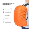 thumbnail image 3 of Rain Cover For Backpacks | Water And Wind Repellent | Backpack Protection, Satchel, Rain Cover, Rain Cape, Backpack Cover, Rain Cover, Pack Of 2 For School Bags, Backpack, 40-60l (Orange), 3 of 6