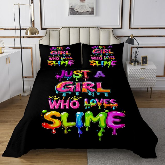 Erosebridal Colorful Splash Coverlet Set Queen, Graffiti Bedding Set, Teens Childs