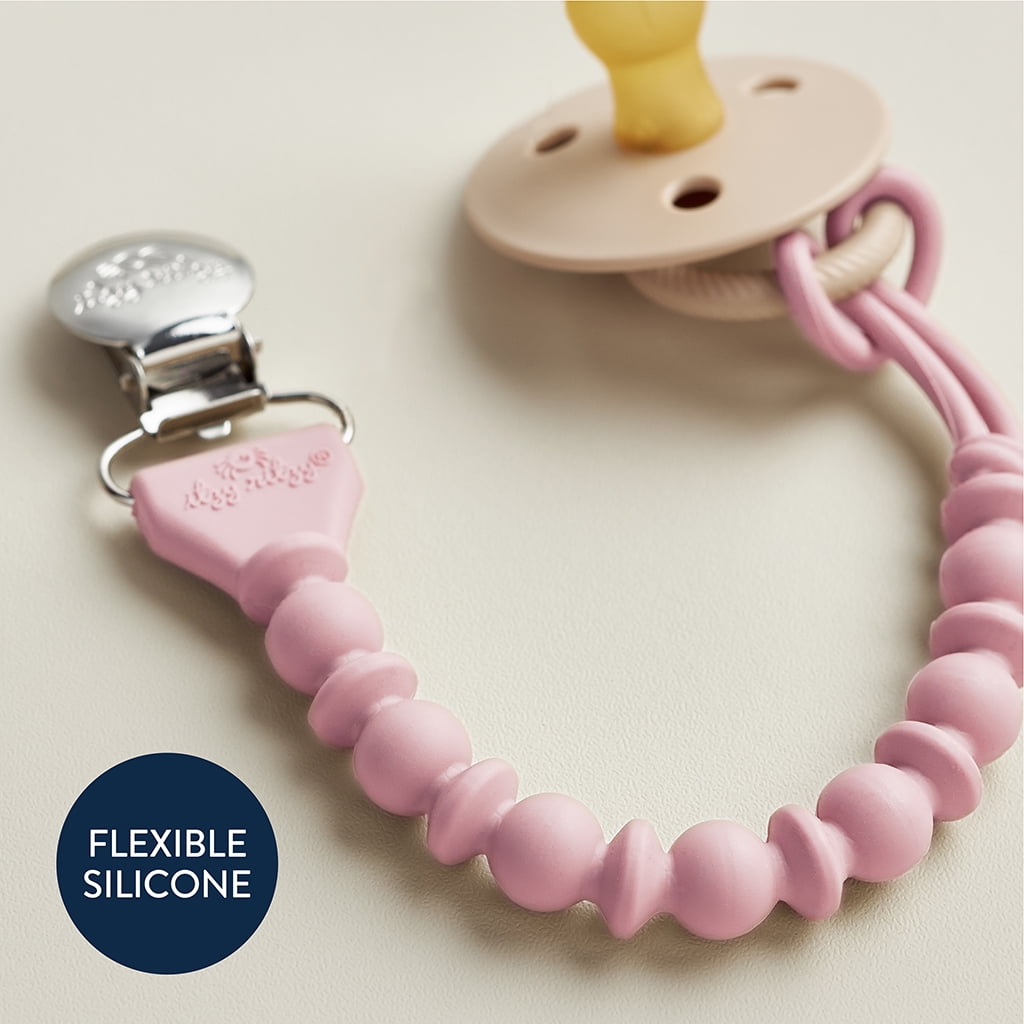 Itzy Paci Strap™ Beaded Pacifier Clip Pink