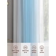 thumbnail image 3 of Sky Blue Ombre Sheer Curtains for Living Room Bedroom Farmhouse Modern Art Sheer Curtains 96 Inch Long 2 Panels Set Light Filtering Curtain Window Treatments Drapes for Dining Room, 3 of 6