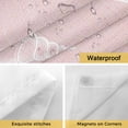 thumbnail image 4 of No Hook Marine Life Shower Curtain with Snap in Liner Set, Summer Ocean Starfish Conch Seashell Pink Waterproof Fabric Bathroom Curtains with See Through Top Window, Hotel Style Long 72 x 78 Inch, 4 of 9