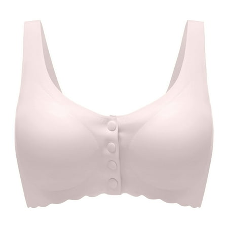 Blphud Lingerie for Women Plus Size Trendy Lingerie for Women Sports Bras for Women Sports Bras Comfortable Adjustable Front Buckle Bra No Underwire Seamless Bra for Women Beige XXXL