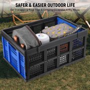 Roromall Collapsible Milk Crate, 14.5 Gallon Stackable Heavy Duty Plastic Storage Crate with Handle, 55 lbs Capacity, Folding Storage Busket Bin for Home Office Farm