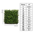 thumbnail image 2 of Set Muro Verde Follaje 10 Piezas de 50x50cm Exterior e Interior del Hogar JAUZ JAUZ 1601, 2 of 2