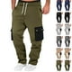 thumbnail image 1 of RKSTN Men's Cargo Jogger Sweatpants Oversized Drawstring Elastic Waist Athletic Pants Mens Casual Solid Plus Size Relaxed Fits Comfy Outdoor Workout Gym Sport Sweatpant with Pockets, 1 of 8