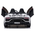 thumbnail image 5 of Lamborghini 24V Kids Ride-On Car w R/C Parental Remote + MP3 Music Player + LED Foam Rubber Wheels + EVA Leather Seat + Scissor Doors + Rubber Floor Mats + Car Cover, 5 of 11