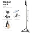 thumbnail image 2 of Riwcyla 33.8in Multifunctional Selfie Stick Desktop Tripod Gimbal Stabilizer 5,Section Telescoping Rod with Phone Clip Detachable Remote Control 1/4in Adapter & Sports Camera Adapter Compatible with, 2 of 6